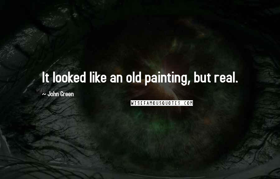 John Green Quotes: It looked like an old painting, but real.
