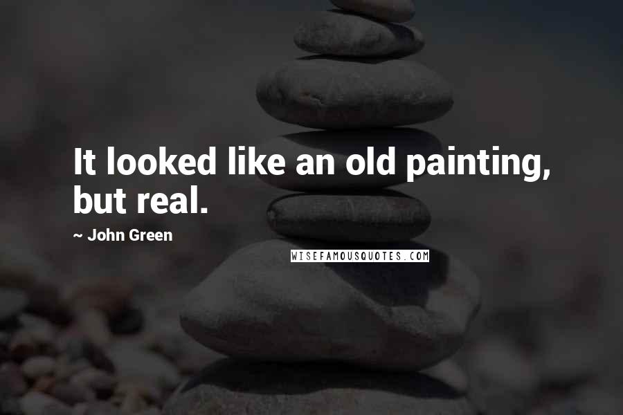 John Green Quotes: It looked like an old painting, but real.