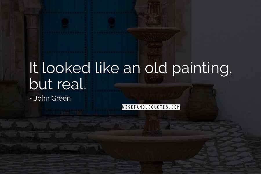 John Green Quotes: It looked like an old painting, but real.