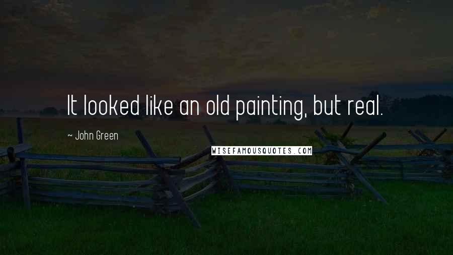 John Green Quotes: It looked like an old painting, but real.