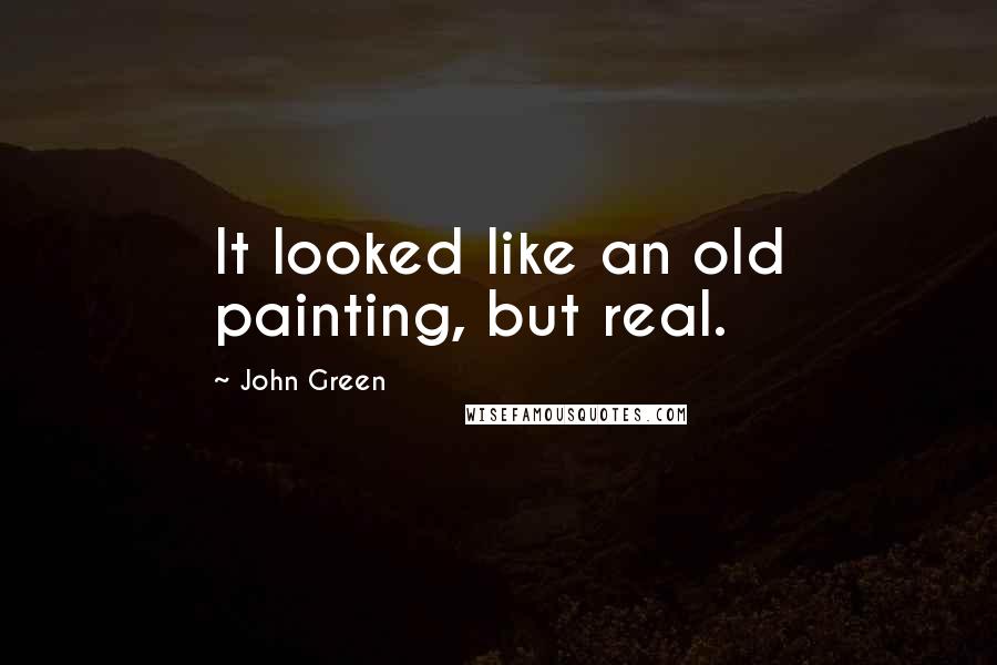 John Green Quotes: It looked like an old painting, but real.