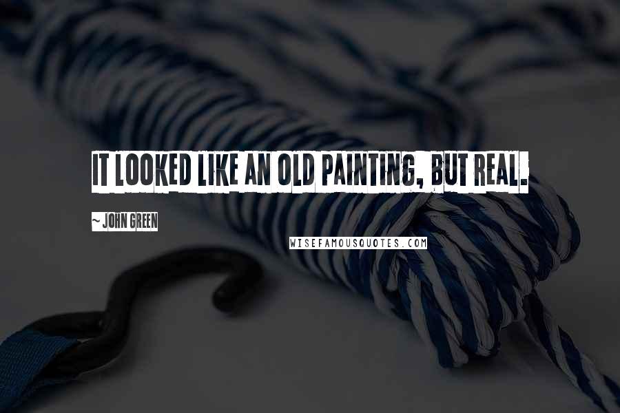 John Green Quotes: It looked like an old painting, but real.