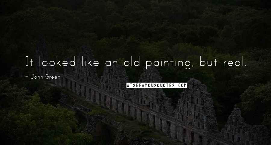 John Green Quotes: It looked like an old painting, but real.