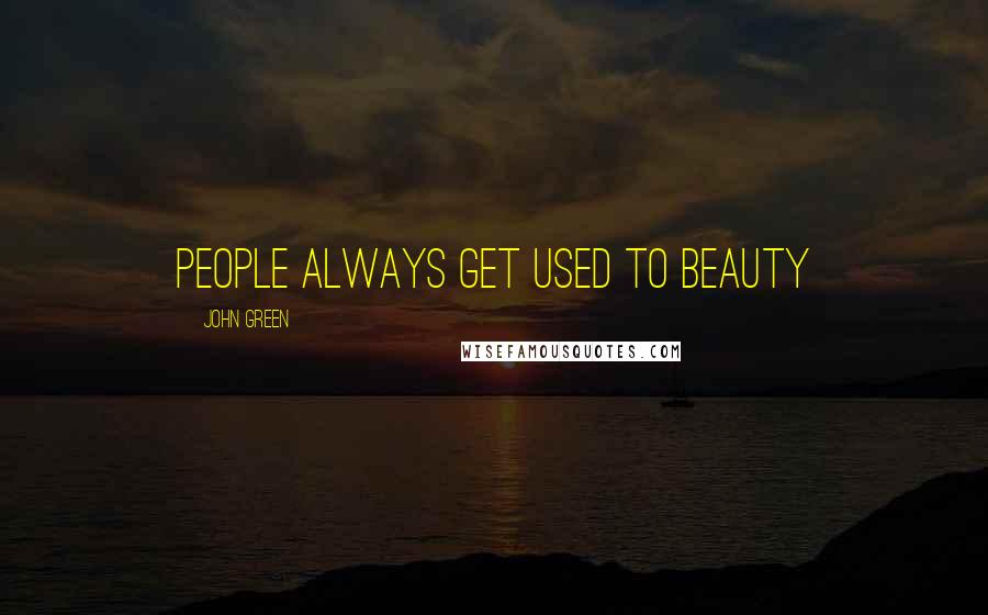 John Green Quotes: People always get used to beauty