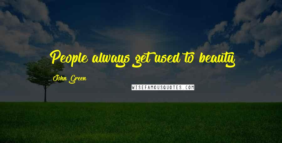 John Green Quotes: People always get used to beauty