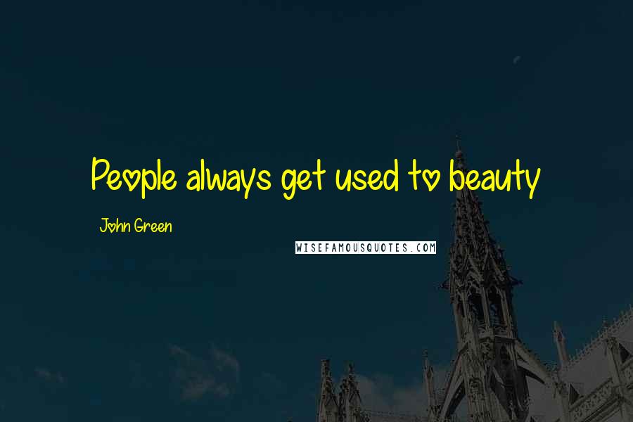 John Green Quotes: People always get used to beauty