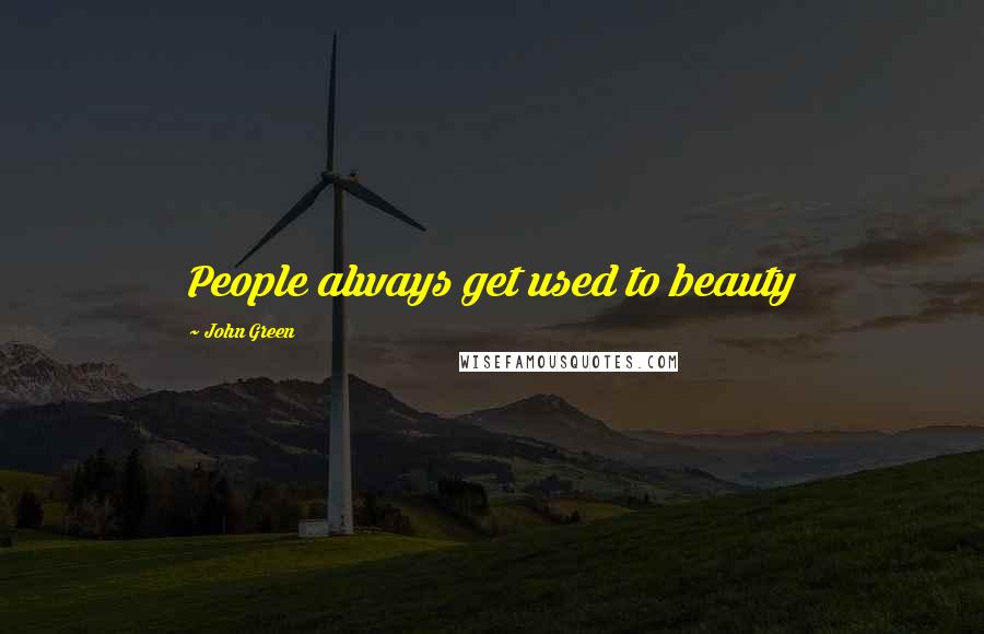 John Green Quotes: People always get used to beauty