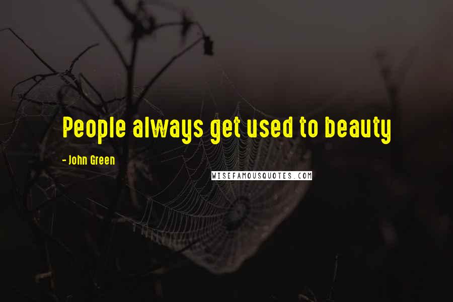 John Green Quotes: People always get used to beauty
