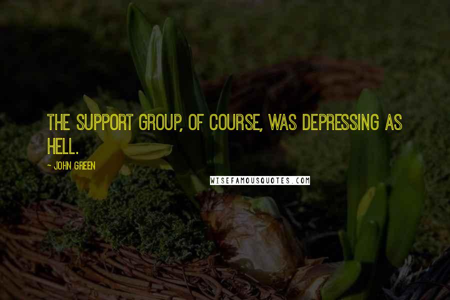 John Green Quotes: The Support Group, of course, was depressing as hell.