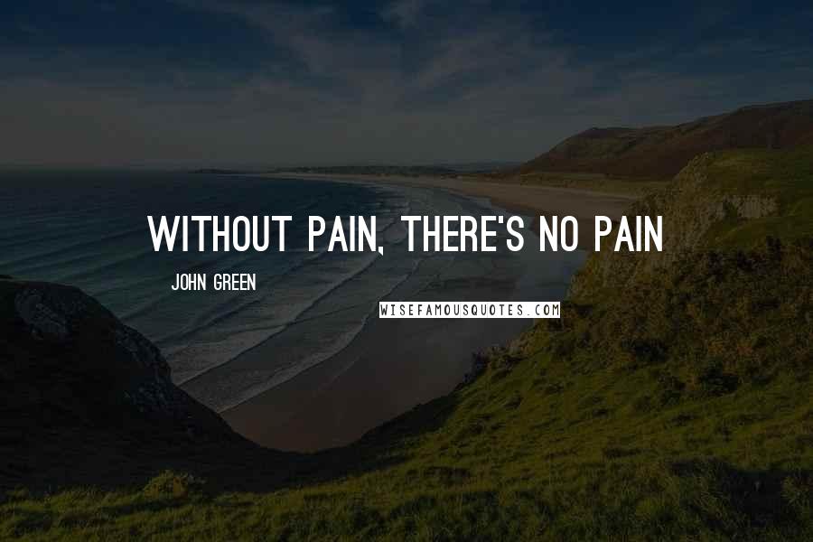 John Green Quotes: Without pain, there's no pain
