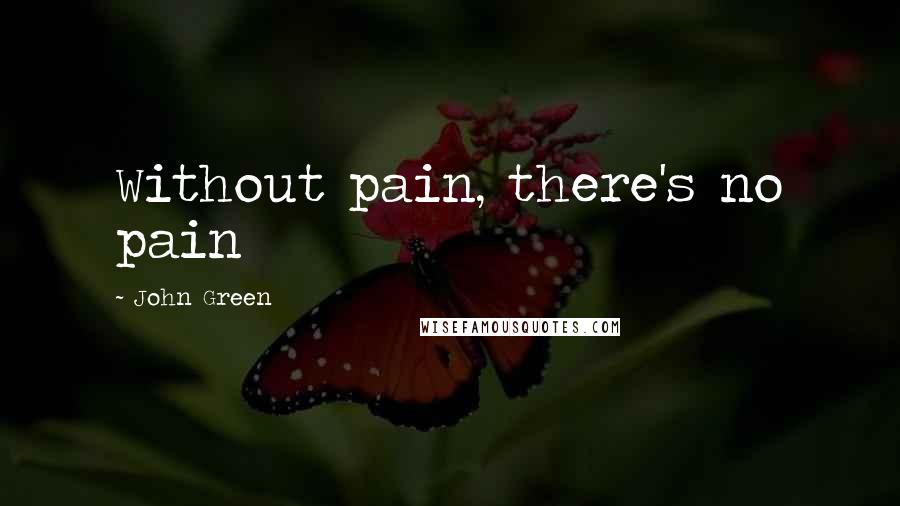 John Green Quotes: Without pain, there's no pain