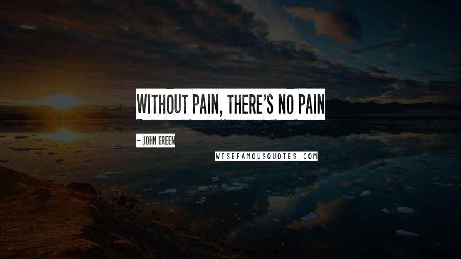 John Green Quotes: Without pain, there's no pain