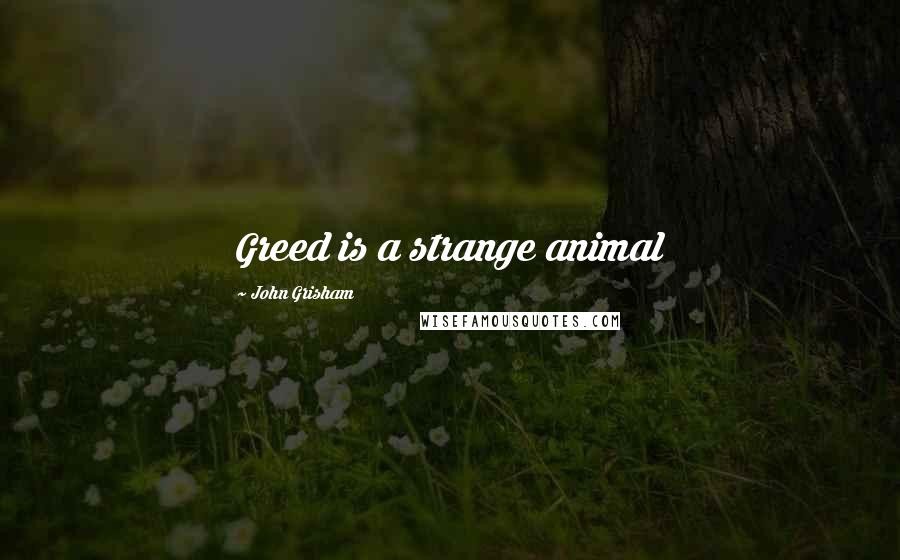 John Grisham Quotes: Greed is a strange animal