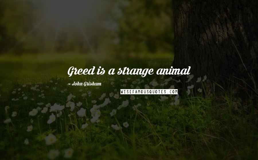 John Grisham Quotes: Greed is a strange animal