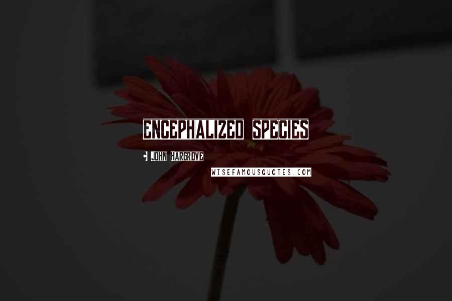 John Hargrove Quotes: encephalized species