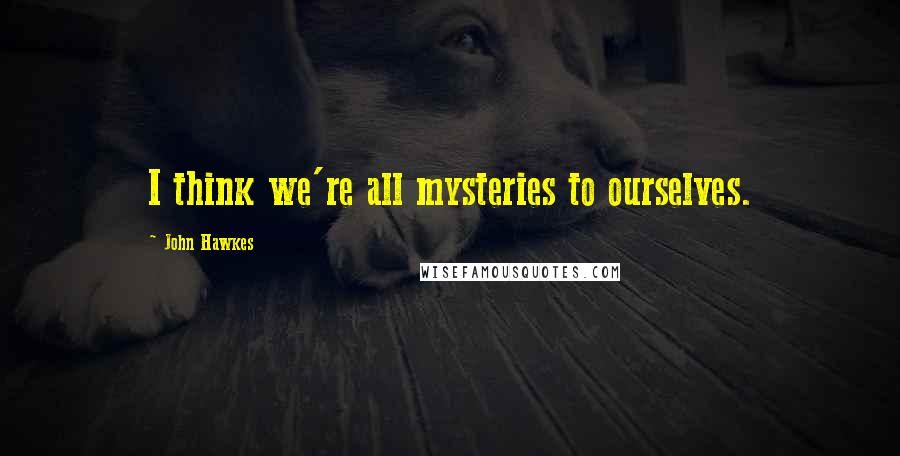 John Hawkes Quotes: I think we're all mysteries to ourselves.