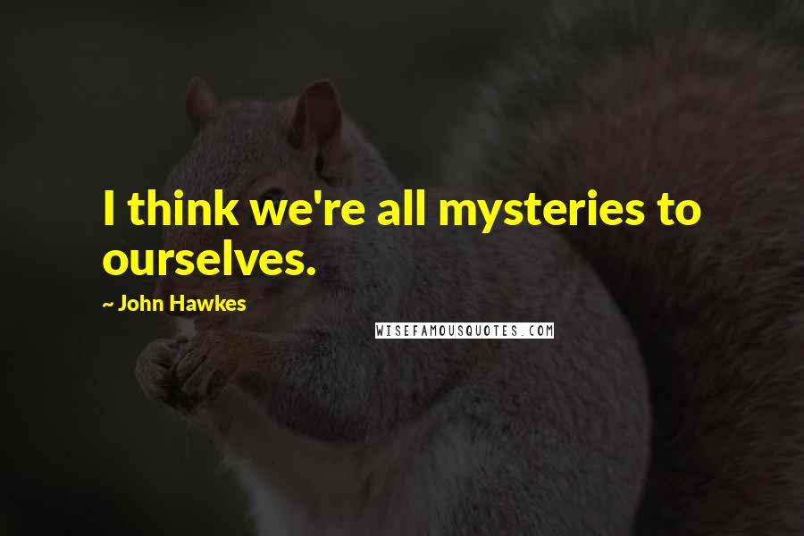 John Hawkes Quotes: I think we're all mysteries to ourselves.