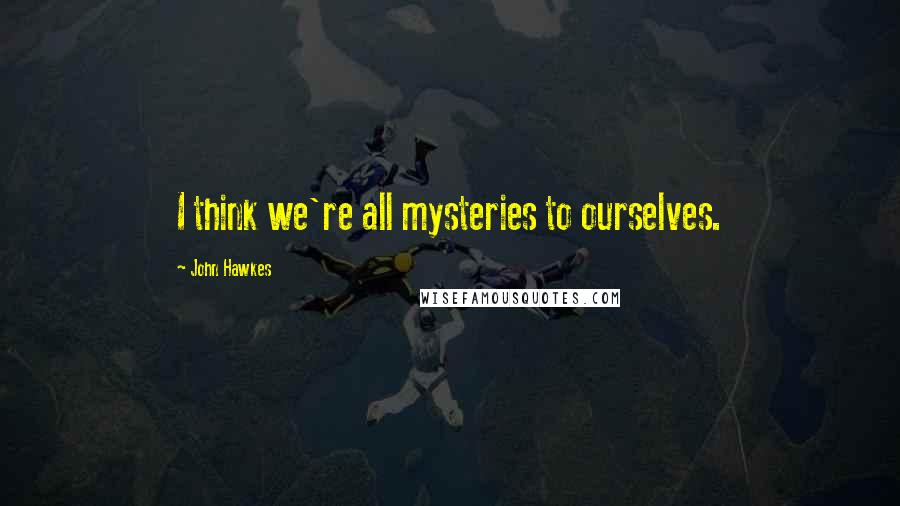 John Hawkes Quotes: I think we're all mysteries to ourselves.