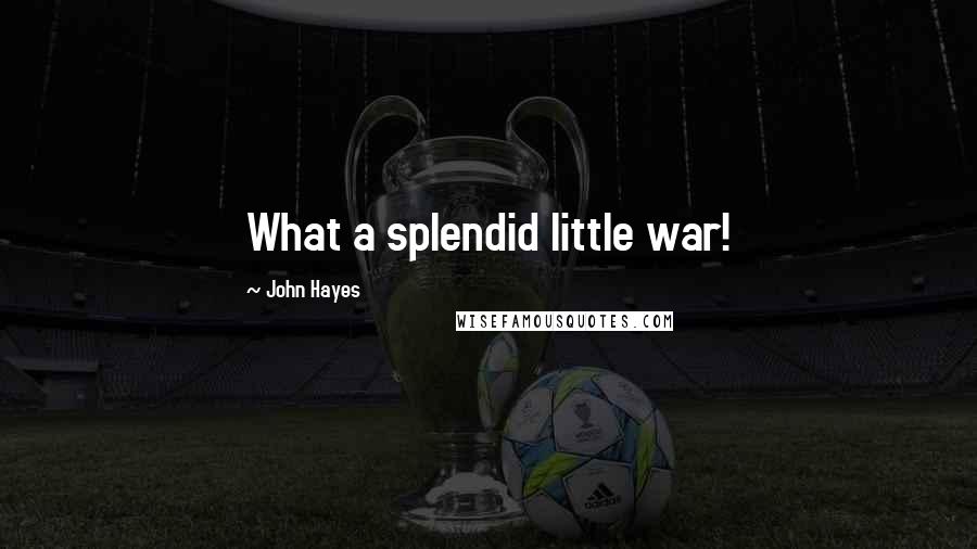 John Hayes Quotes: What a splendid little war!