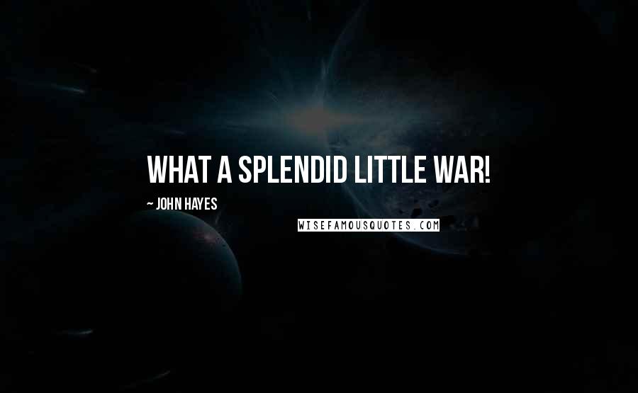 John Hayes Quotes: What a splendid little war!
