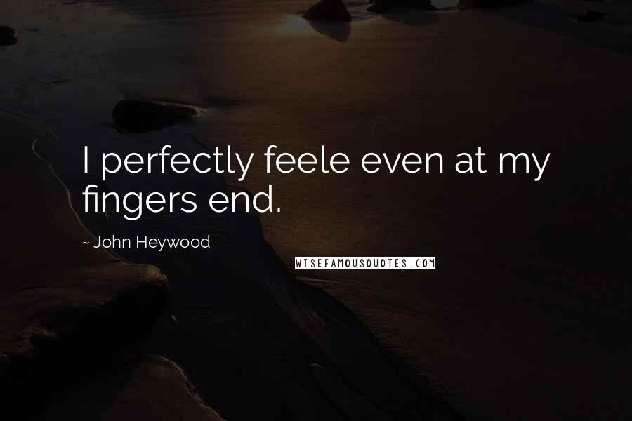 John Heywood Quotes: I perfectly feele even at my fingers end.