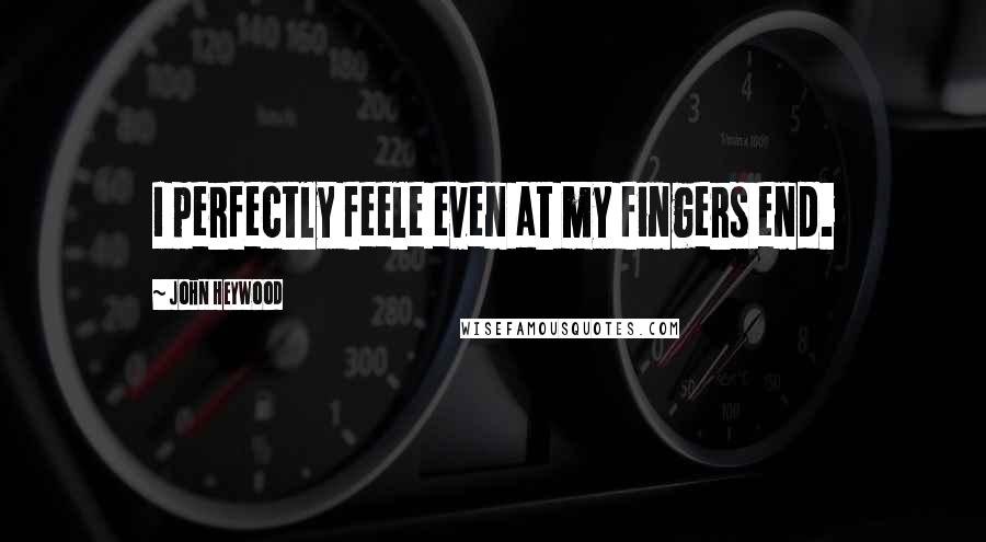 John Heywood Quotes: I perfectly feele even at my fingers end.