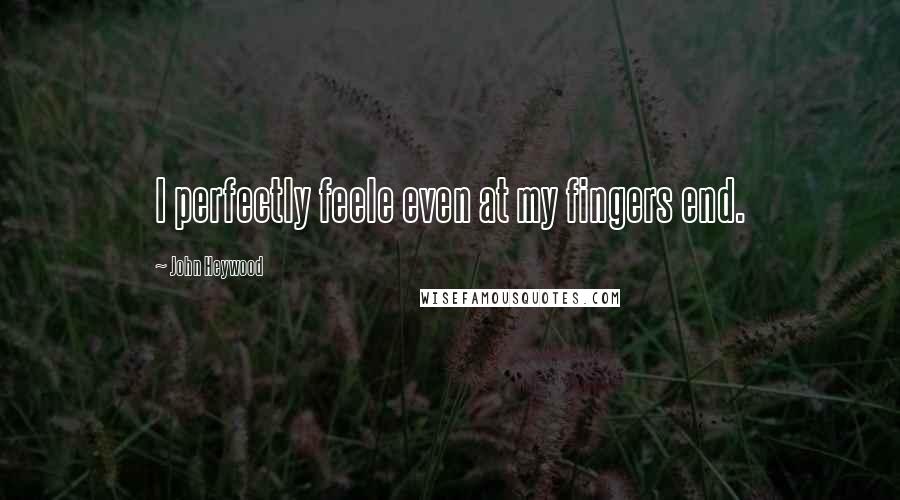 John Heywood Quotes: I perfectly feele even at my fingers end.