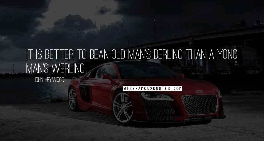 John Heywood Quotes: It is better to beAn old man's derling than a yong man's werling.