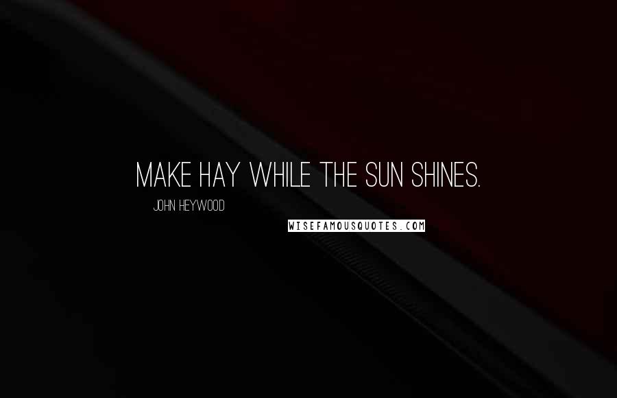 John Heywood Quotes: Make hay while the sun shines.