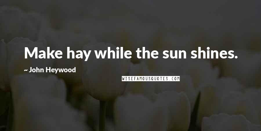 John Heywood Quotes: Make hay while the sun shines.