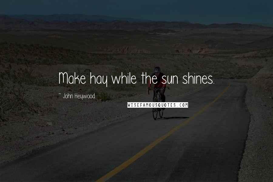 John Heywood Quotes: Make hay while the sun shines.