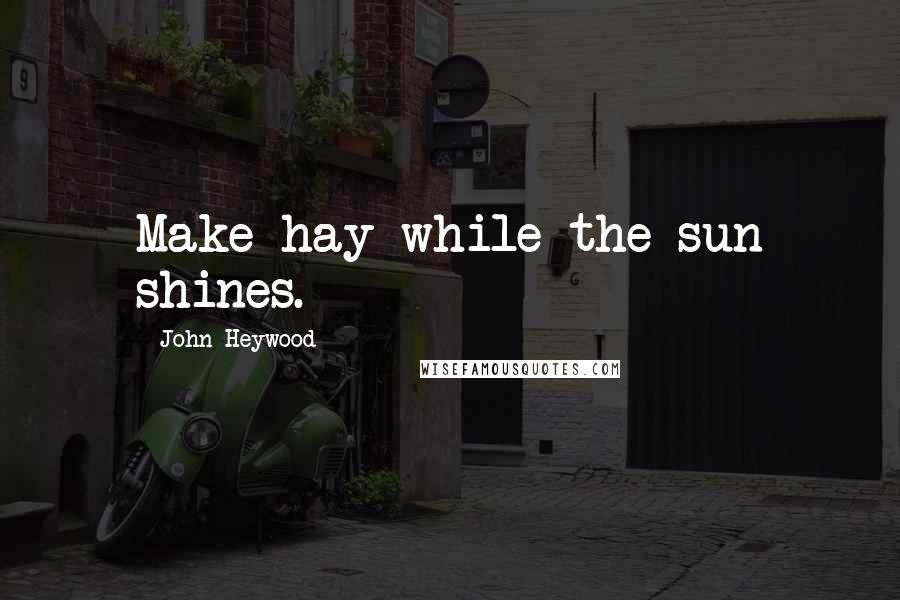 John Heywood Quotes: Make hay while the sun shines.