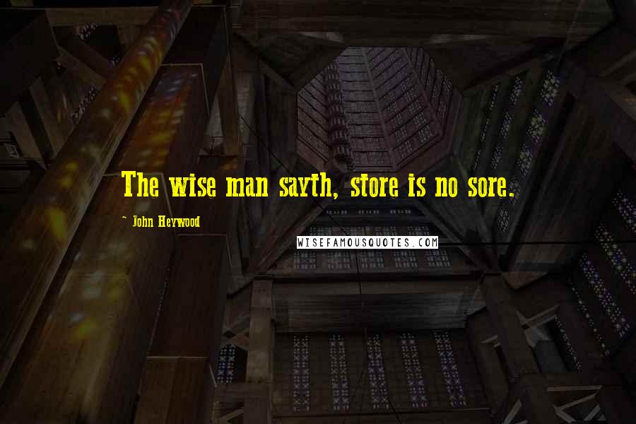 John Heywood Quotes: The wise man sayth, store is no sore.