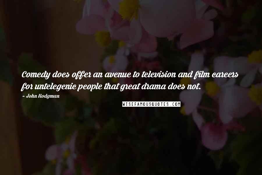 John Hodgman Quotes: Comedy does offer an avenue to television and film careers for untelegenic people that great drama does not.