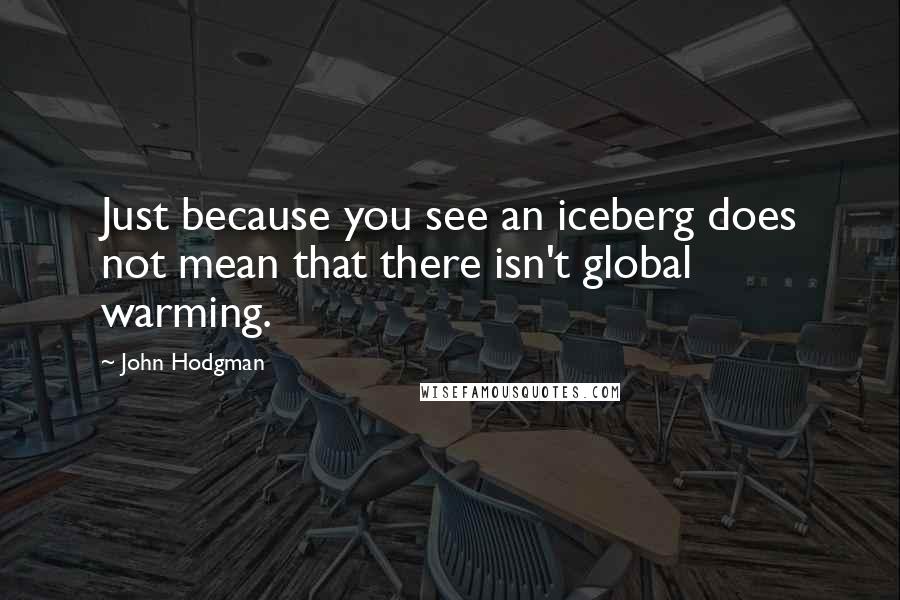 John Hodgman Quotes: Just because you see an iceberg does not mean that there isn't global warming.