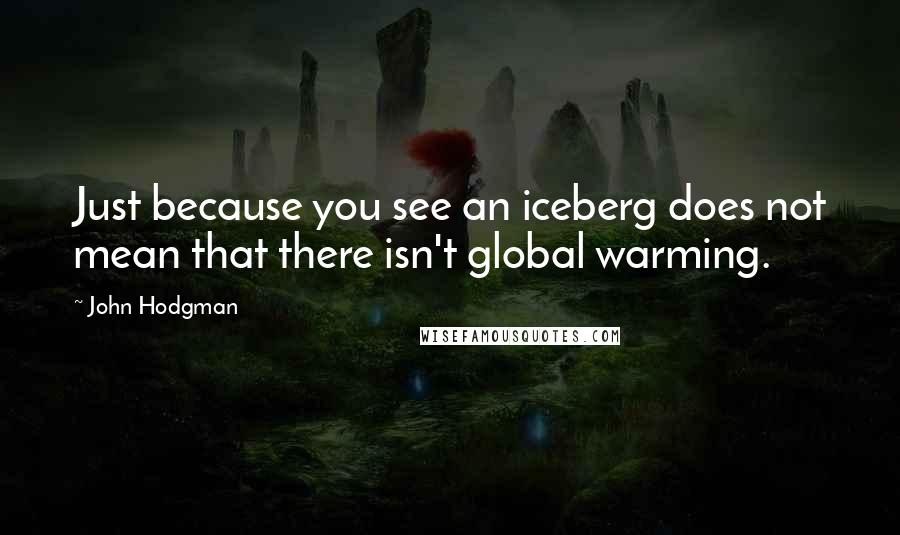 John Hodgman Quotes: Just because you see an iceberg does not mean that there isn't global warming.