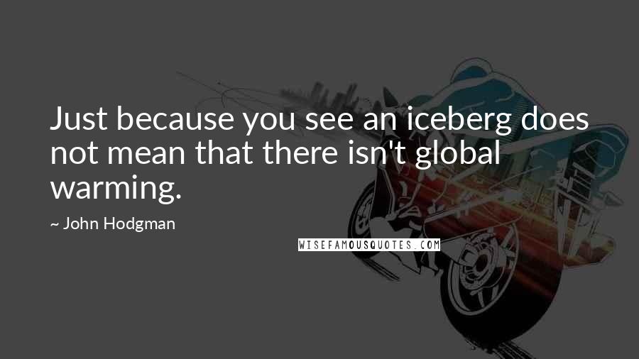 John Hodgman Quotes: Just because you see an iceberg does not mean that there isn't global warming.