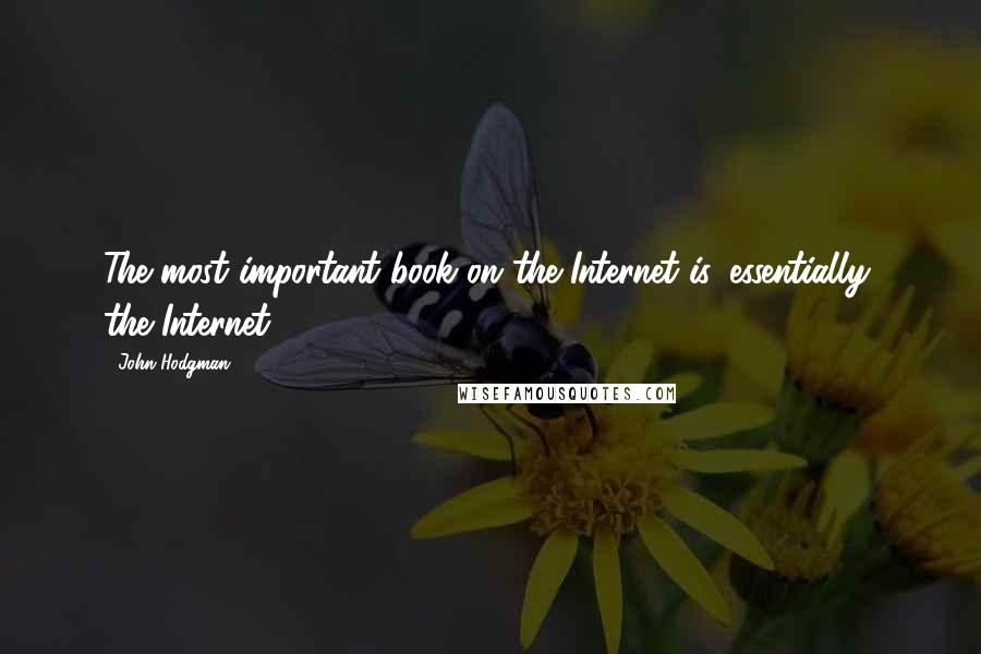John Hodgman Quotes: The most important book on the Internet is, essentially, the Internet.
