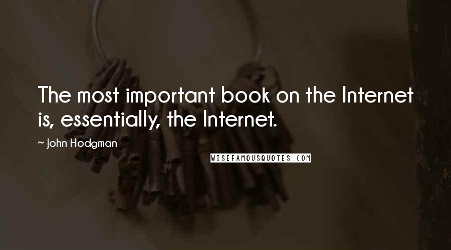 John Hodgman Quotes: The most important book on the Internet is, essentially, the Internet.