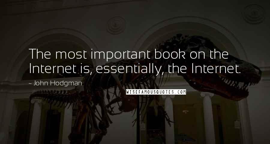 John Hodgman Quotes: The most important book on the Internet is, essentially, the Internet.