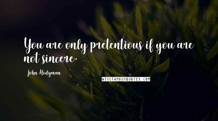 John Hodgman Quotes: You are only pretentious if you are not sincere.