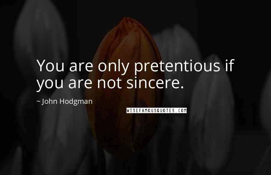 John Hodgman Quotes: You are only pretentious if you are not sincere.