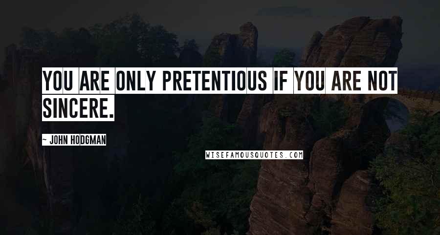 John Hodgman Quotes: You are only pretentious if you are not sincere.