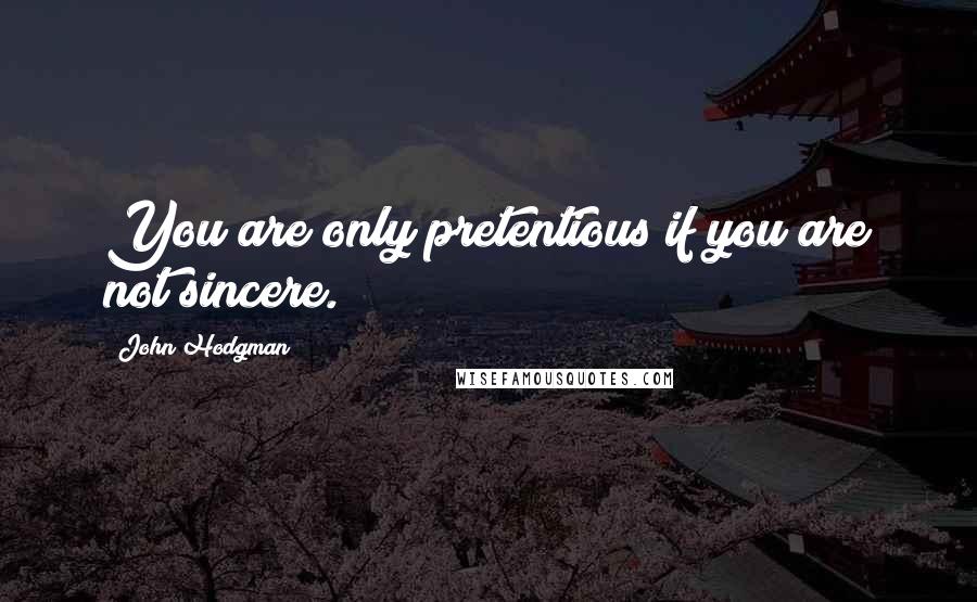 John Hodgman Quotes: You are only pretentious if you are not sincere.