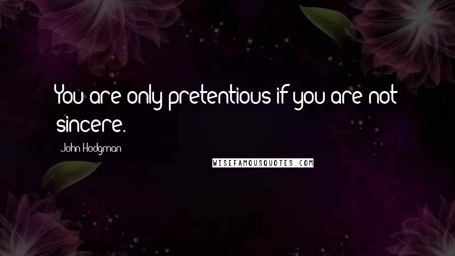 John Hodgman Quotes: You are only pretentious if you are not sincere.