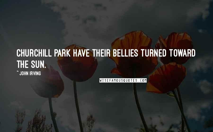 John Irving Quotes: Churchill Park have their bellies turned toward the sun.