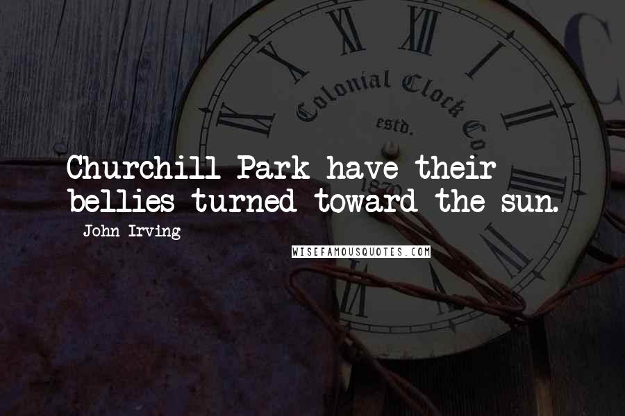 John Irving Quotes: Churchill Park have their bellies turned toward the sun.