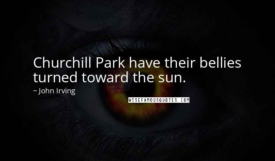 John Irving Quotes: Churchill Park have their bellies turned toward the sun.