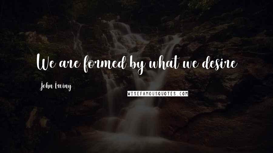 John Irving Quotes: We are formed by what we desire