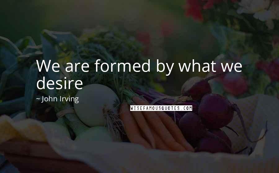 John Irving Quotes: We are formed by what we desire